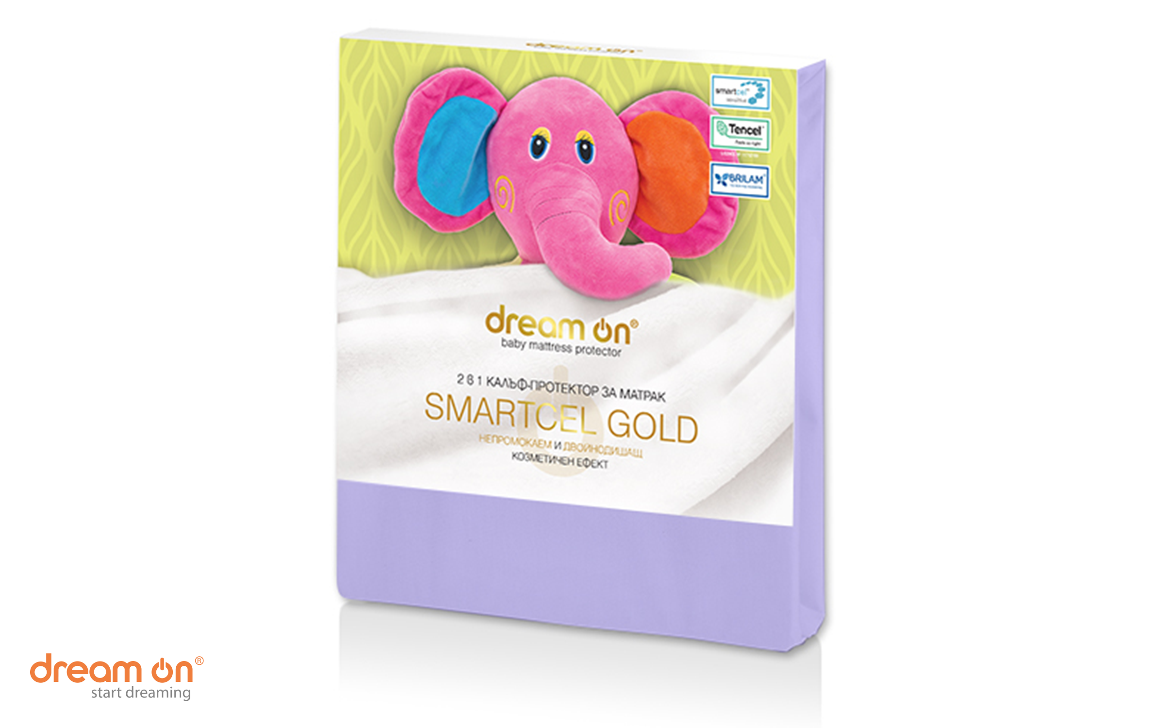 Протектор за душек 60/120 Smartcel Gold, виолетова  2